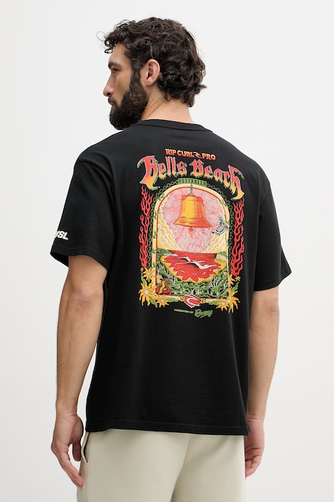 Rip Curl T-shirt męski bawełniany BELLS PRO 26 czarny 0YHMTE