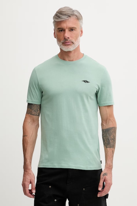 Rip Curl T-shirt męski bawełniany STREAMLINE EMBROID TEE zielony 10XMTE