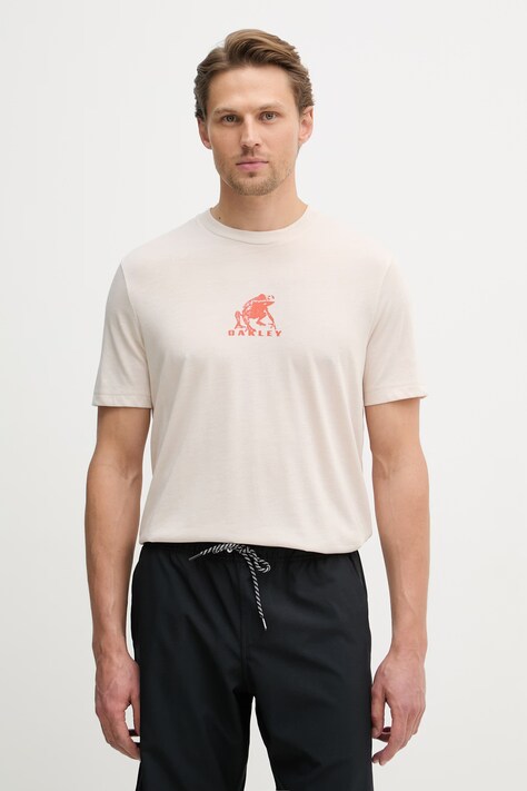 Oakley T-shirt męski FUTURESCAPE FROG beżowy FOA407929