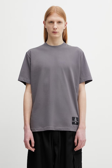 Y-3 F1 LOGO SS TEE t-shirt bawełniany męski szary KS4838