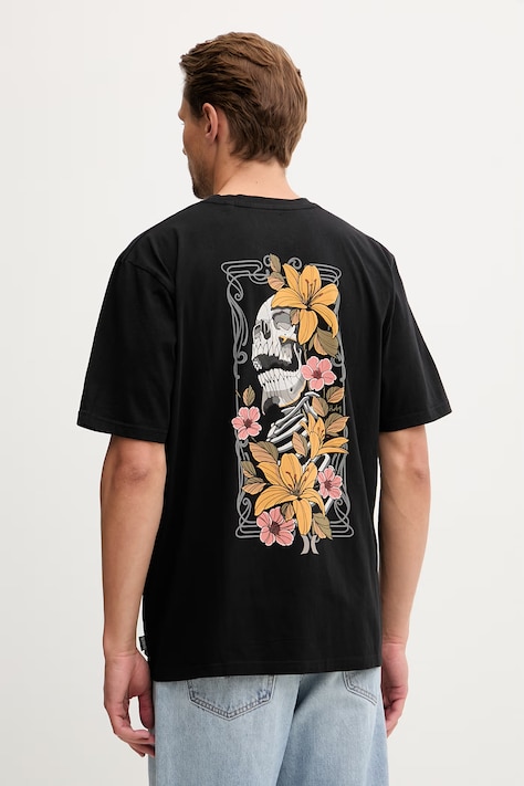 Hurley t-shirt Ανδρικό βαμβακερό μαύρο MTSEUTT0001