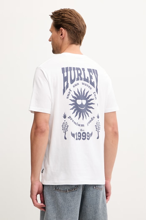 Hurley t-shirt męski bawełniany biały MTSEUED0009