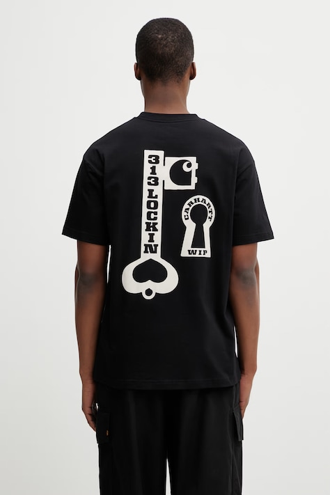 Carhartt WIP S/S Locked T-Shirt t-shirt bawełniany męski czarny I036230.89XX