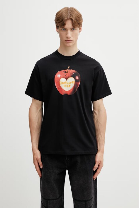 Carhartt WIP S/S Spoiled T-Shirt bawełniany męski czarny I036260.89XX