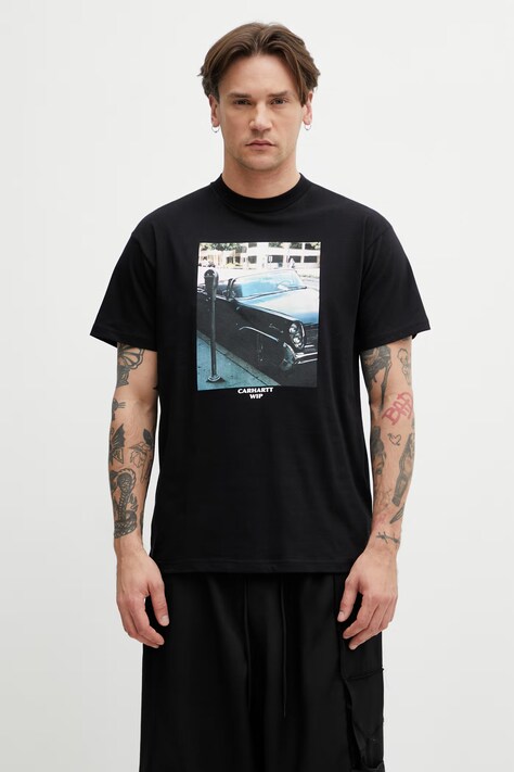 Carhartt WIP S/S Warm Views T-Shirt bawełniany męski czarny I036246.89XX