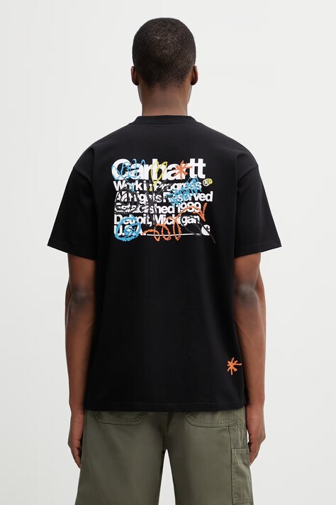 Carhartt WIP S/S Primary T-Shirt bawełniany męski czarny I036238.89XX