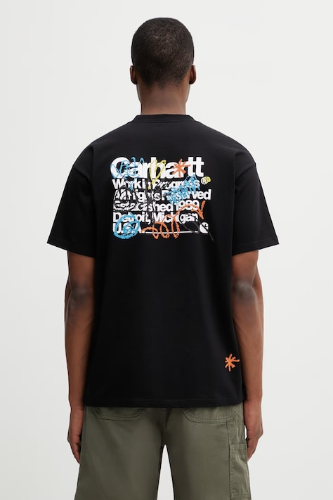 Carhartt WIP S/S Primary T-Shirt bawełniany męski czarny I036238.89XX