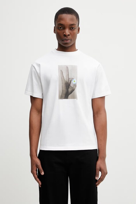 No Problemo Pill t-shirt bawełniany męski biały NP6001405