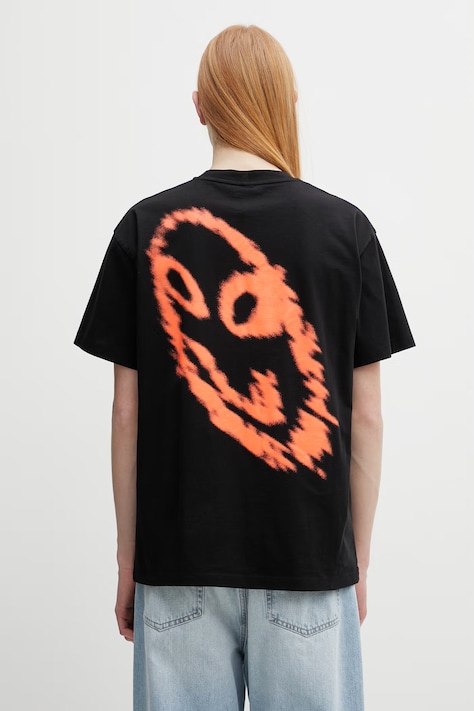 No Problemo Smile Away t-shirt oversize bawełniany męski czarny NP6001905