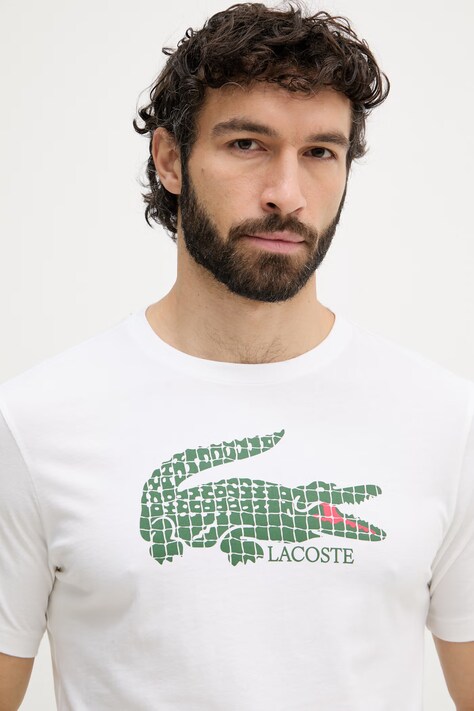 Lacoste футболка чоловіча з бавовною — SS26-TSM20G, бежевий — фото 4