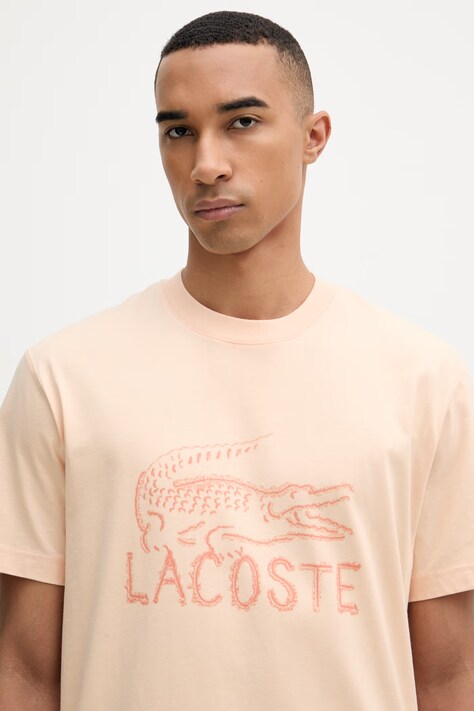 Lacoste футболка чоловіча бавовняна — SS26-TSM20I, помаранчевий — фото 4