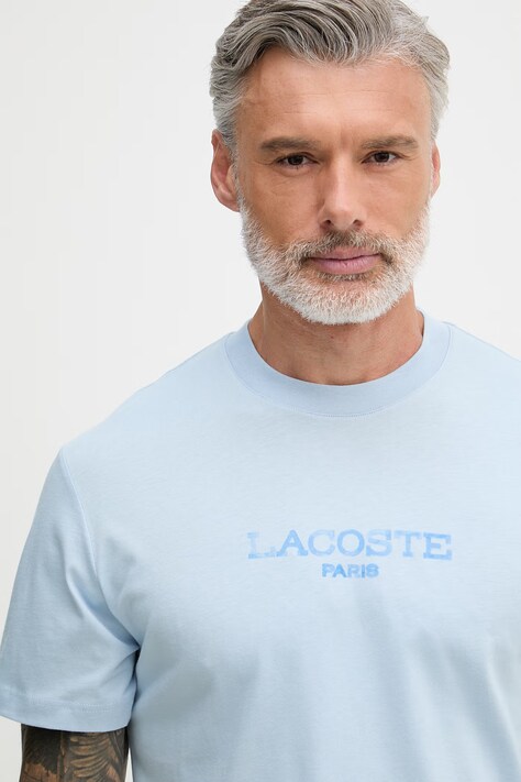 Lacoste футболка чоловіча бавовняна — SS26-TSM20J, блакитний — фото 4