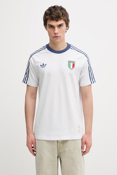 adidas Originals Italy Originals T-shirt męski z bawełną niebieski KC6611