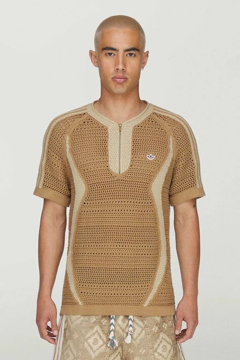 adidas Originals CLOT x adidas by Edison Chen T-shirt męski z bawełną beżowy KE7069