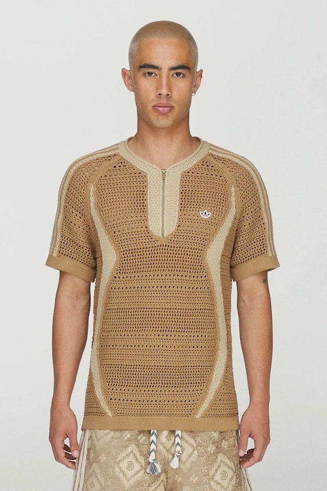 adidas Originals CLOT x adidas by Edison Chen T-shirt męski z bawełną beżowy KE7069