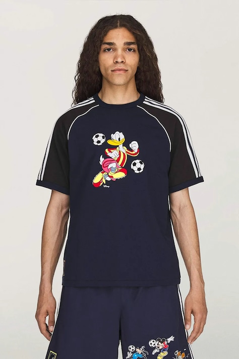adidas Originals Brain Dead x Disney tricou din bumbac bărbați bleumarin KR5173