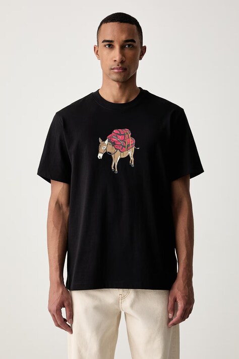 The North Face T-shirt męski bawełniany DONKEY TAXI czarny NF0A8G9FJK31