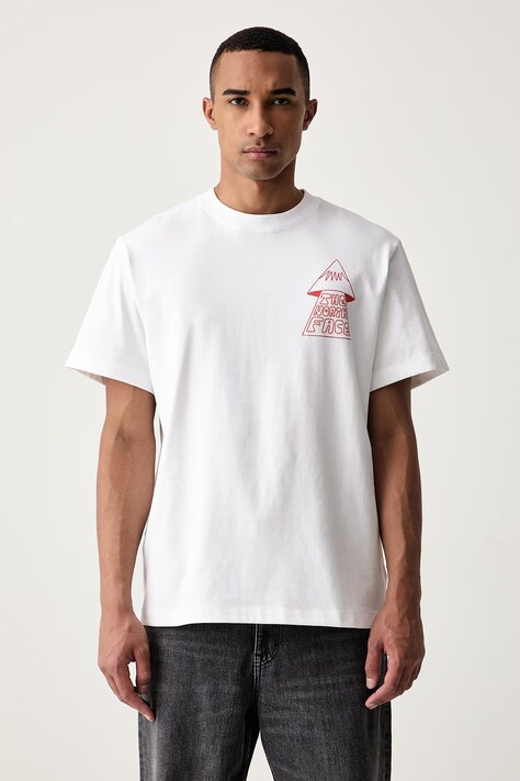 The North Face T-shirt męski bawełniany MOUNTAIN PLAY RELAXED biały NF0A8GQXFN41