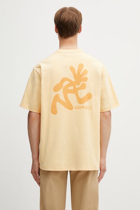 Gramicci RUNNING MAN TEE t-shirt basic bawełniany męski pomarańczowy G6SU.T107