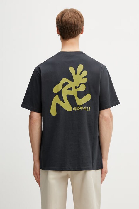 Gramicci RUNNING MAN TEE t-shirt basic bawełniany męski czarny G6SU.T107