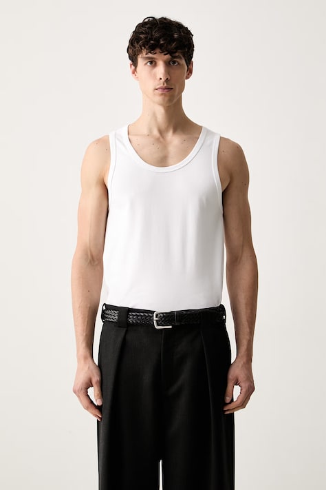 MM6 Maison Margiela top męski biały MJD350020