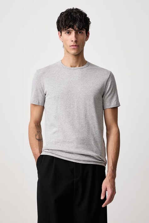 MM6 Maison Margiela T-shirt męski z bawełną szary MJM200020