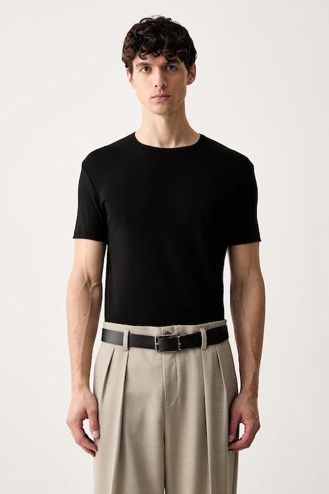 MM6 Maison Margiela T-shirt męski z bawełną czarny MJM200020
