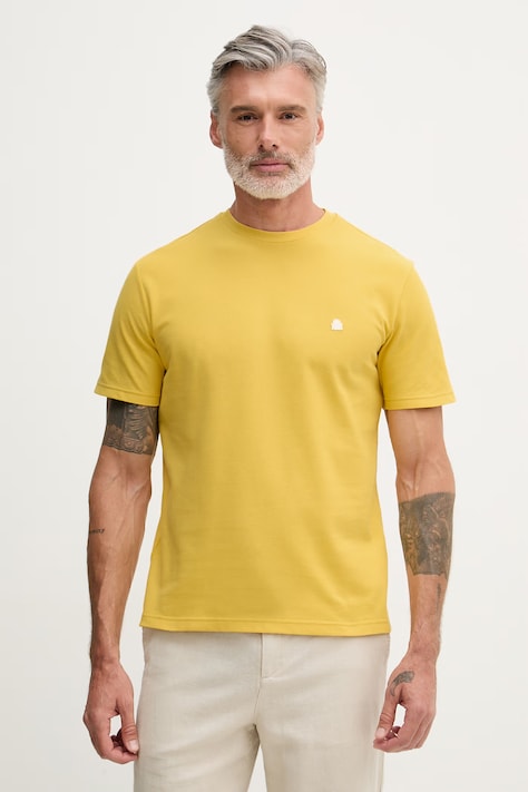 United Colors of Benetton tričko pánské bavlněné žluté 3YESU1AF7