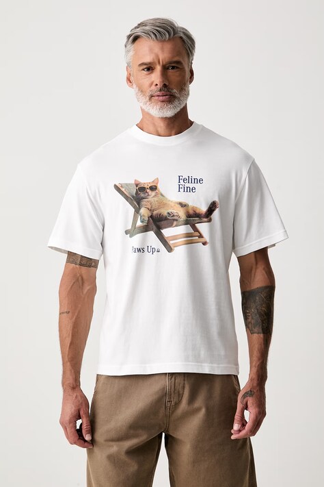 United Colors of Benetton T-shirt męski bawełniany biały 3MI5U10C8