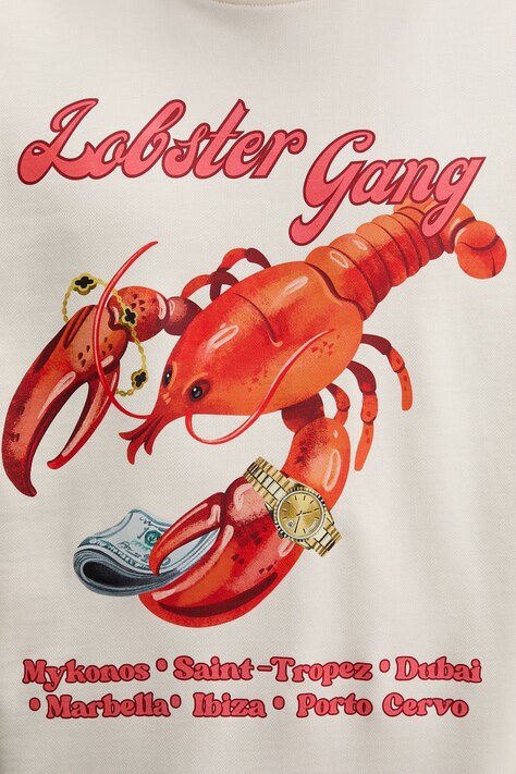 Baron Filou кофта чоловіча бавовняна LOBSTER GANG — SS26-TSM230, бежевий — фото 5