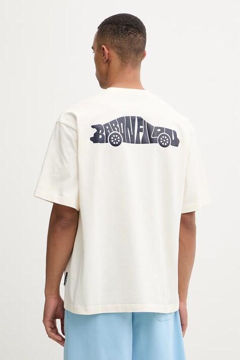 Baron Filou T-shirt męski bawełniany VALET MODE beżowy 000014976