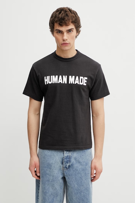 Human Made T-shirt bawełniany męski czarny HM31TE012