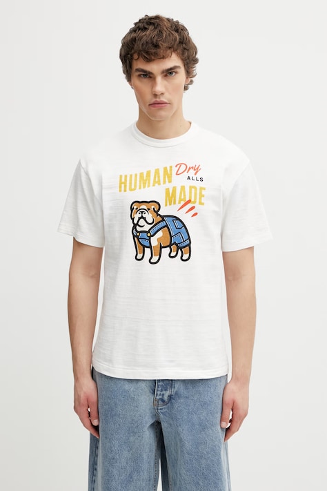 Human Made T-shirt bawełniany męski biały HM31TE015