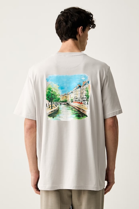 adidas Originals T-shirt męski bawełniany szary LF8977