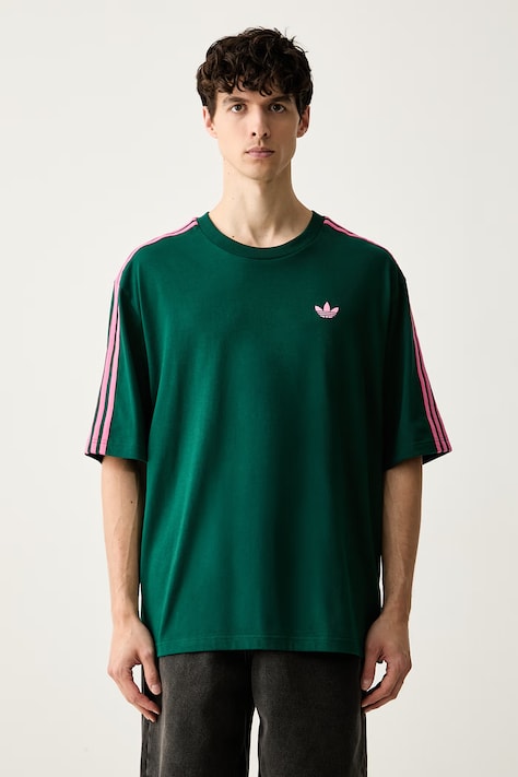 adidas Originals T-shirt męski bawełniany zielony LF9070