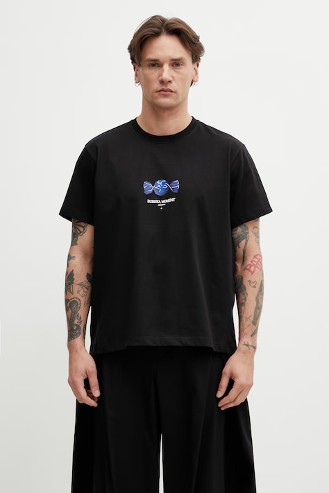 Ader Error tričko s bavlnou pánske čierne BP01SSTS0106BK