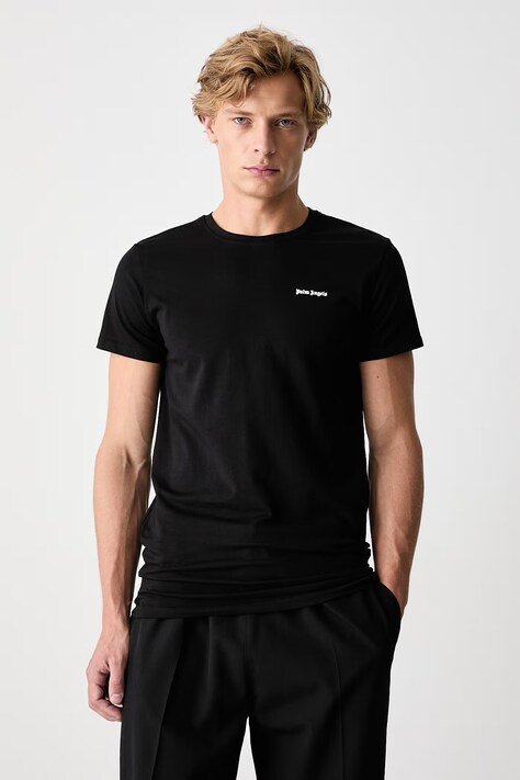 Palm Angels T-shirt basic damski bawełniany z elastanem czarny PLA1UMBTS01BI