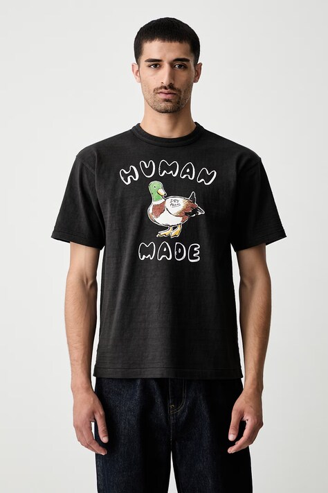 Human Made T-shirt bawełniany męski czarny HM31TE022