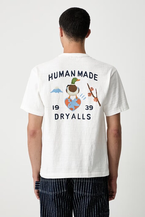Human Made T-shirt bawełniany męski biały HM31TE017