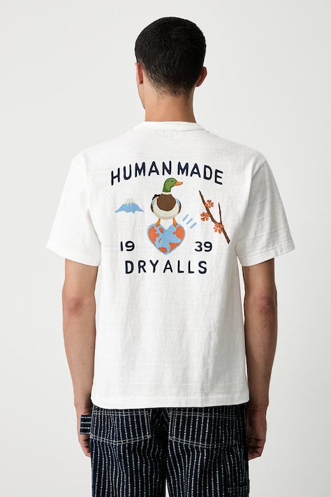 Human Made T-shirt bawełniany męski biały HM31TE017