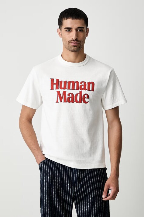 Human Made T-shirt bawełniany męski biały HM31TE014