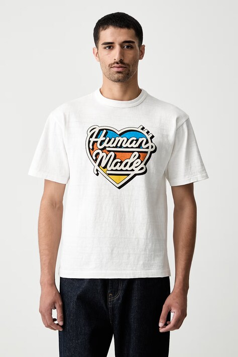 Human Made T-shirt bawełniany męski biały HM31TE005