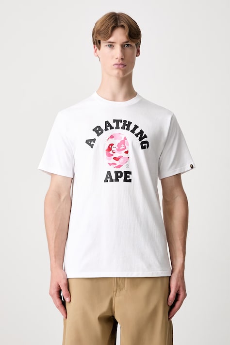 A Bathing Ape ABC Camo T-shirt bawełniany męski biały 0ZXTEM004101Q