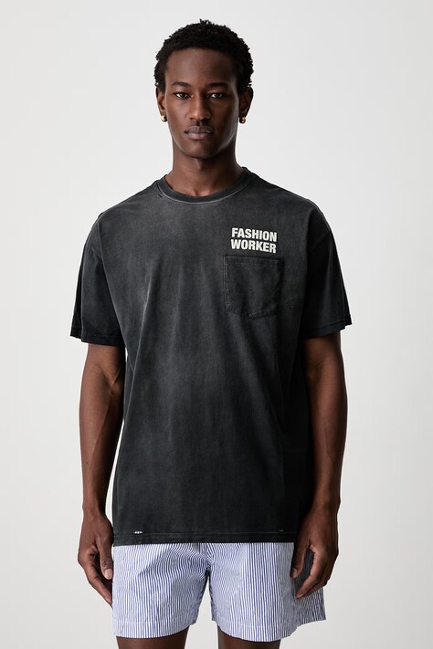 Willy Chavarria FASHION WORKER t-shirt βαμβακερό ανδρικό μαύρο WCJSY0196