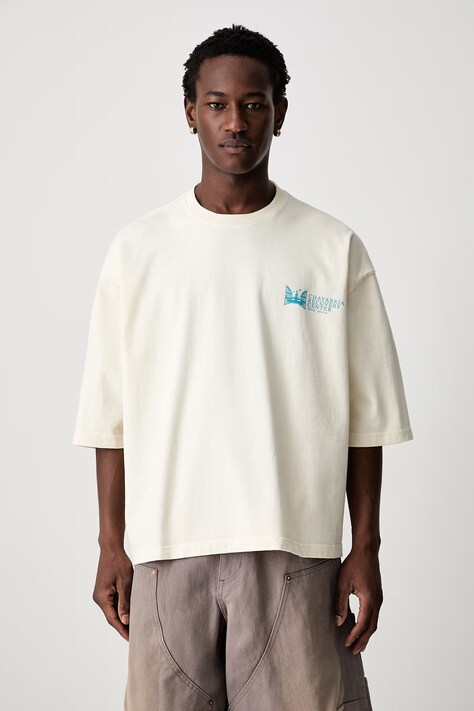Willy Chavarria CHAVARRIA RECOVERY CENTER t-shirt βαμβακερό ανδρικό μπεζ WCJSY0232
