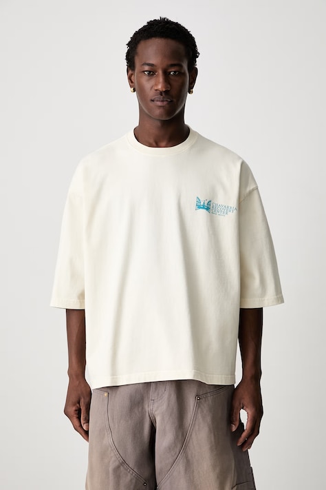 Willy Chavarria CHAVARRIA RECOVERY CENTER t-shirt βαμβακερό ανδρικό μπεζ WCJSY0232