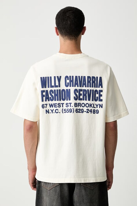 Willy Chavarria FASHION SERVICES t-shirt βαμβακερό ανδρικό μπεζ WCJSY0180