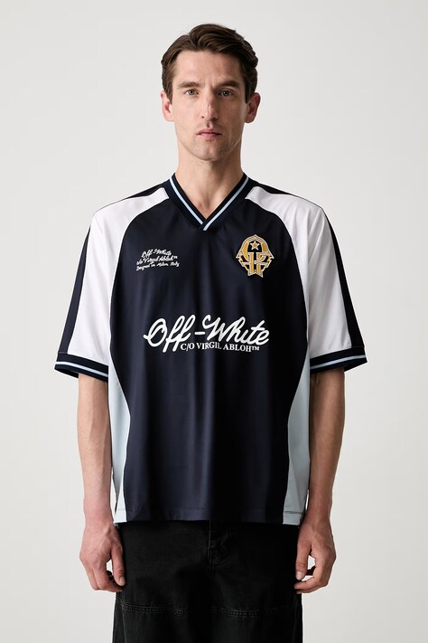 Off-White Soccer тениска мъжка тъмносиня 44MAD013S26J002401