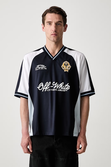 Off-White Soccer t-shirt ανδρικό σκούρο μπλε 44MAD013S26J002401