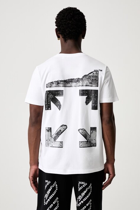 Off-White Metal Arrows t-shirt in cotone da uomo bianca 44MAA027S26J001100